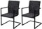 UTSRABFA Esszimmerstühle Drehbar Armlehnstuhl Gartenstuhl Stapelstuhl Freischwinger 2 STK Schwarz Kunstleder Geeignet für Sitzungszimmer, Arbeitszimmer, Unterhaltungszentren