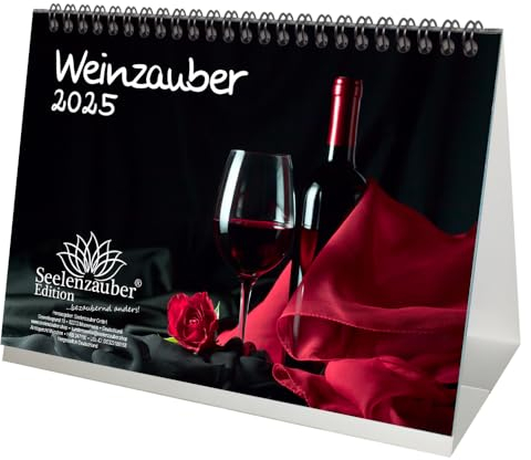 Weinzauber DIN A5 Tischkalender für 2025 Wein und Weinberge - Seelenzauber