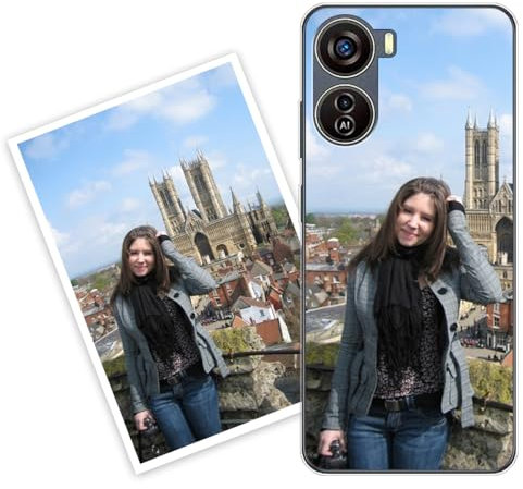 Sunrive Personalizzate Cover compatibile con ZTE Blade V50 Design 5G personalizzabile con Foto Testi Frase Logo Disegni e Grafiche Personalizzata, assorbimento degli urti morbido TPU trasparente