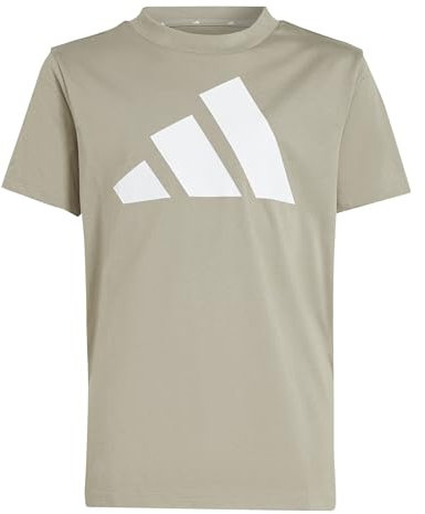 adidas Unisex Kinder Essentials Big Logo T-Shirt, Putty beige/White, 13-14 Years