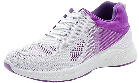 Unisex Knit Sneaker Slip On Sportschuhe Anatomische und Bequeme Laufschuhe Schuhwerk für Komfort Stabilität mit gebogener Sohle Turnschuhe mit Schnürsenkeln Atmungsaktiv Sportschuhe