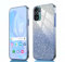 GOKEN Funda para Xiaomi Redmi Note 10 4G / Note 10S 4G - Carcasa Antigolpes de Silicona Suave, con Bordes Electroplateados y Tarjeta con Brillo Integrada, Cover Case -Azul Degradado