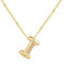 VCCKNB JEWELRY Initialen-Halsketten für Frauen und Mädchen, 14 Karat vergoldet, Buchstaben-Anhänger-Halskette von A-Z, Monogramm-Halsketten, Alphabet-Anfangsschmuck, zierliche, trendige (Gold-I)