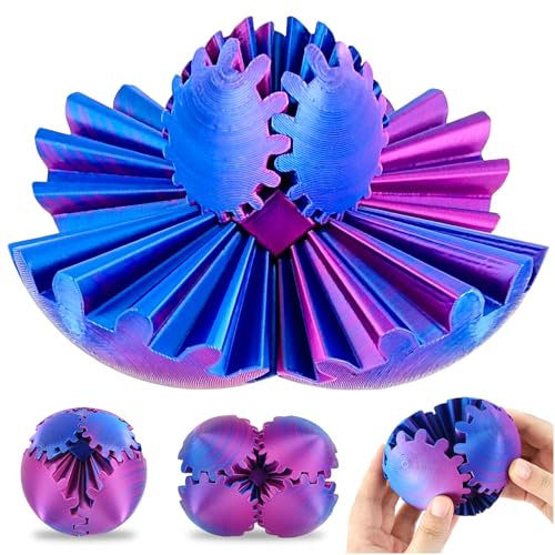 Gear Ball Gear Sphere 3D Gedruckter Zahnradball Steampunk Whirling Wonder Fidget Puzzle Gear Stressball Zahnradball Stress- und Angst-Entspannungsspielzeug Sensorisch Spielzeug für Erwachsene Kinder