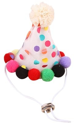 Katzen-Partyhut, Partyhut, Hunde-Stirnband, Bunte Spitze mit Punkten für