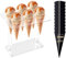 EHDWXVZM Soporte para cono de helado de 1 pieza, bandeja de papel para helado de 10 piezas, soporte para helado, soporte para cono de nieve para helado, soporte para exhibición de helado