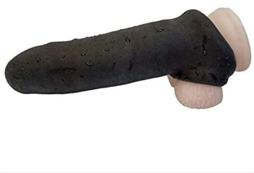 Soarvlorfy Silikon Soft Pennishülle für Männer, Wiederverwendbare Penis Verlängerung Extender Dildo Penis Sleeve Sexspielzeug mit Verzögerungsejakulation Schwanz Ring, 18Cm