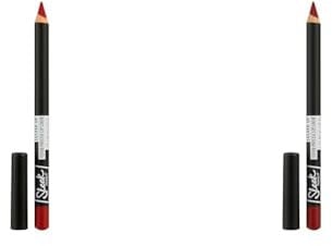 Sleek MakeUP Locked Up Super Precise Lip Liner, Long Lasting, Super Pigmented, Hot Damn! (Red Orange) 1.8g (Pack of 2)