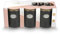 Silk Route Home Black Metal Tea, Coffee & Sugar Storage Canisters & Acacia Wood Lid