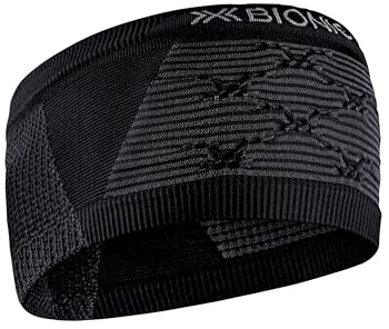 X-Bionic High-Performance Wintersport-Stirnband mit fortschrittlichem Schweißband und 3D Bionic Sphere Technologie für optimalen Komfort und Temperaturregulierung - Schwarz/Grau, S/M
