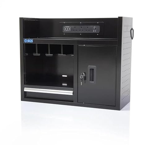 SGS 30in Wall Mounted Power Tool Storage Rack and Charging Station