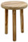 Spetebo Holz Blumenhocker geflammt mit 3 Beinen - 23 cm - Massivholz Deko Hocker rund klein im Used Look - Landhaus Pflanzenhocker Blumenständer Pflanzenständer Podest für Zimmerpflanzen