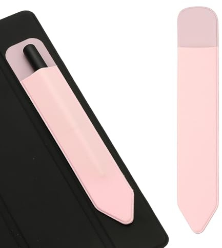 PATIKIL Pencil Holder for Stylus, Adhesive Elastic Pen Case Sleeve Pouch Stylus Holder Pocket Elastic Pen Pouch Accessories for Tablet Case Notebook Outdoor, Light Pink