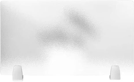 Desk Divider, Desk Privacy Panel and Privacy Shields, Frosted Acrylic Clamp-on Desk Partition Translucent Screen - A