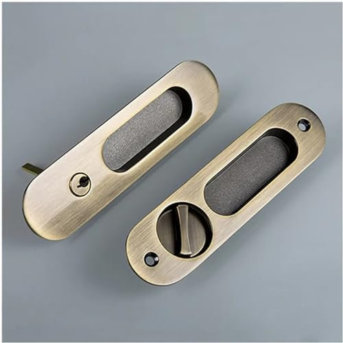 Serrure de Porte coulissante Ronde à mortaise avec Crochet de confidentialité, 1 pièce