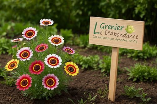 100 graines à semer - Le Grenier d'Abondance - Marguerite à Carène - Chrysanthemum carinatum