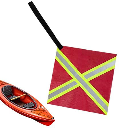 Bandera de kayak | Bandera de kayak para remolques de Boggi | Señal de advertencia reflectante y accesorios de alta visibilidad para barra de remolque, coche, bicicleta, quad, canoas, barcos