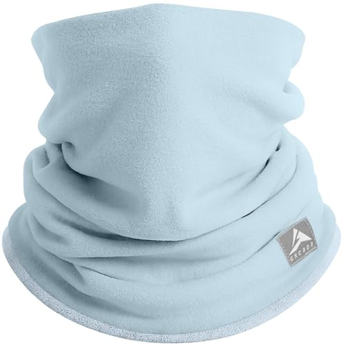 GXCROR Winter Schlauchschal, Wendbarer Fleece Halsschlauch, Winddichte Gesichtsmaske, Warmer Halswärmer für Herren & Damen