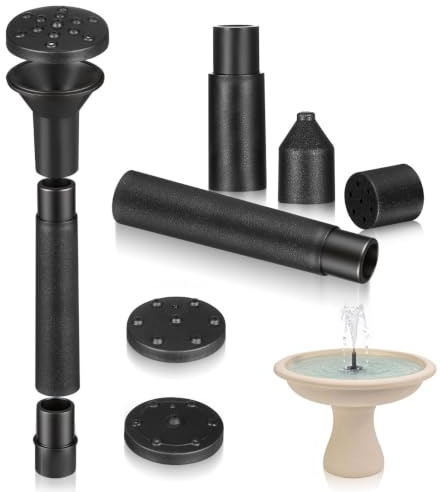 Galpada 11-Teiliges Solarbrunnen-DüSen-Set Mit Verschiedenen SprüHmuster Solar Wasserbrunnen ZubehöR FüR Garten Teich Pool Und Vogelbad Wetterfeste Solarbrunnen Ersatzteile FüR AußEnbereich