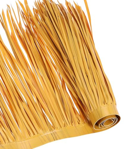 sourcing map Tiki Straw Roof 40 x 20 Mexican Artificial Palm Straw Rolls Hut Grass Skirting Roof for Garden Patio Tiki Bars Fence Party Decoration, Mixed Thatch
