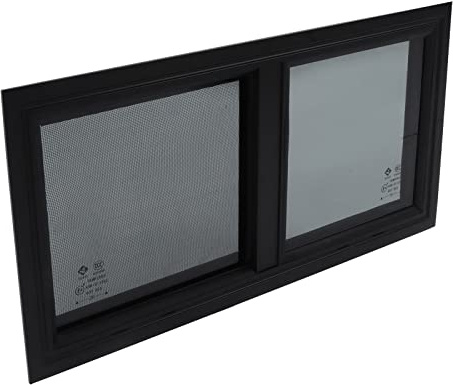 GLOGLOW Finestra per, Finestra Scorrevole Orizzontale in Alluminio con Schermo per la Privacy per Rimorchi, 21,65 X 10,24 Pollici per e