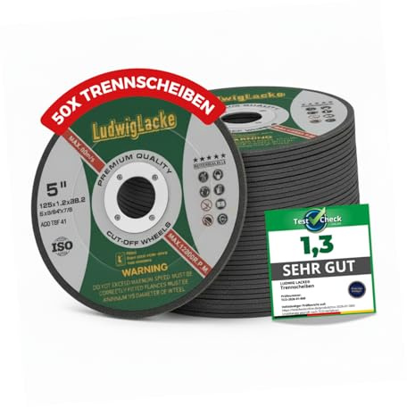 50x Trennscheibe Ø 125 x 1,2 x 22,2mm Metall Flexscheibe Winkelschleiferscheibe