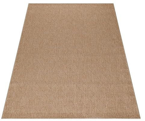 KADIMA DESIGN Balkonteppich Used-Look Vintage-Design Witterungsbeständig Waschbar Langlebig Strapazierfähig Beige 120x170 cm Küche Balkon Terrasse Oeko-TEX Fußbodenheizung geeignet | Jungfrau