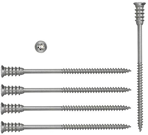 Lot de 100 vis d'ajustement pour bois/béton - 6 x 120 mm - Vis d'écartement galvanisées