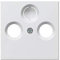 GIRA Serie Standard 55 - reinweiß glänzend (086903) Abdeckung TV 2/3-Loch