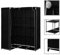 vidaXL Eckkleiderschrank Eck Kleiderschrank Stoffschrank Faltschrank Garderobenschrank Garderobe Schrank Schlafzimmerschrank Schlafzimmer Schwarz 130x87x169 cm