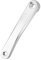 Fahrrad Kurbelarm, Universal 170mm Kurbel Aluminiumlegierung Links Kurbel Einzel Tretkurbel Kurbelarm Fahrrad Kurbel Ersatz (Quadratisches Loch-Silber)