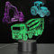 Xdorra 3D Sport Auto Optische Illusion Lampe USB Visuelle Nachtlichter 7 Farben wechselnde Schreibtischlampe Kinder Schlafzimmer Dekor