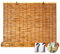 KDDEON Carbonization Natural Reed Curtain,Kitchen Bamboo Roller Blinds,Lifting Blind Sun Shade,Hand-Woven/Retro/Waterproof Engineering Curtain,Customizable,with Accessories (70x180cm/28x71in)