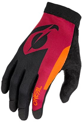 O'NEAL | Fahrrad- & Motocross-Handschuhe | MX MTB DH FR Downhill Freeride | Unser leichtester & bequemster Handschuh, Nanofront®- Handpartie | AMX Glove | Erwachsene | Rot Orange | Größe S