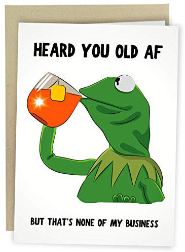 Sleazy Greetings Geburtstagskarte zum 30. 40. 50. Geburtstag, Meme-Motiv, für Sie oder Ihn, alte AF-Karte