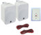 e Audio Paire de Mini Enceintes 200W Blanches 6,5 2 Voies avec Support - Idéal pour Une Utilisation Domestique ou Commerciale