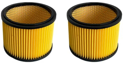 Trade-Shop 2 x Round Filter / Wrinkle Filter / Cartridge Filter Replacement for Einhell TE-VC 2230 SA TE-VC 2340 SA TE-VC 2230 SAC TE-VC 2340 SAC Dry Vacuum Cleaner