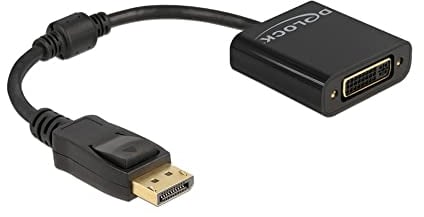 Delock Adapter DisplayPort 1.2 Stecker zu DVI Buchse 4K Passiv schwarz