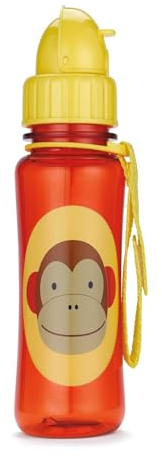 Skip Hop Zoo Trinkflasche Affe, Strohflasche, Flip-Deckel