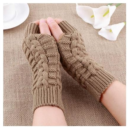 Aolity Winterhandschuhe 1 Paar gestrickte Halbfingerhandschuhe Flipped Cover Flip Männer Frauen Fingerlose Fäustlinge Handschuhe Outdoor Hand Pulswärmer