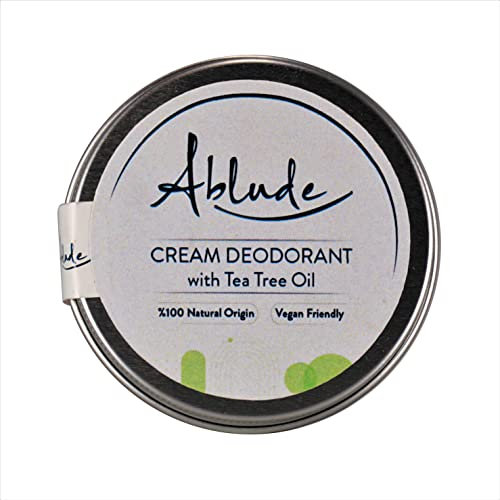Ablude Cream Deodorant with Tea Tree Oil (50g) - 100% Natural Origin, Vegan Friendly - Anti Perspirant Deodorant - Aluminum Free