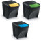 Keden Sortibox Juego de Cubos de Reciclaje Apilables (3, 25L)