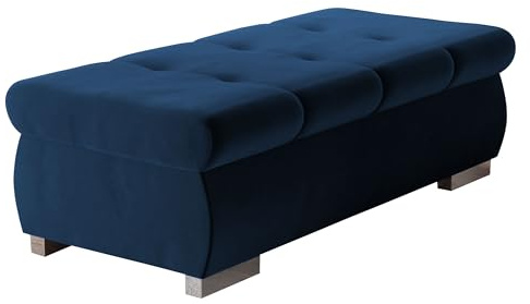 Mirjan24 Polsterhocker Sitzbank Orkan groß Hocker Sitzhocker Modern Pouf Fußbank Sitzmöbel 120x60 (Magic Velvet 2216)