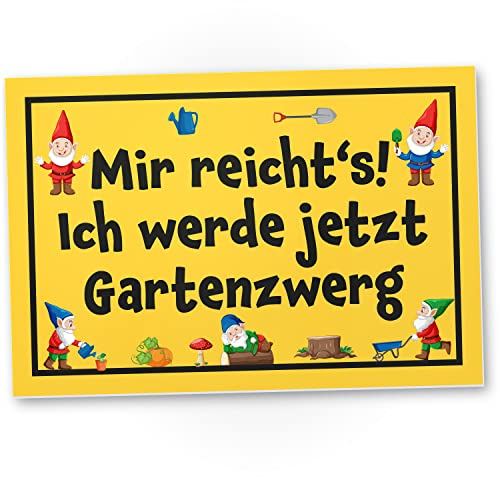 DankeDir! Gartenzwerg - Schild 30 x 20 cm - Garten Zwerg Geschenk Geschenkidee Deko Mama & Papa Gartenschild - lustiger Spruch Freunde Türschild Geburtstagsgeschenk Nachbar Hobby Gärtner