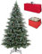 Totò Piccinni Albero di Natale Artificiale Folto, Effetto Realistico, Facile Montaggio, Ignifugo con Borsone e Porta Palline (240 cm, BERRY Punte Innevate e Bacche)