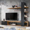Paris Prix Ensemble Meuble TV Design EKO 190cm Naturel & Noir