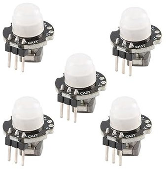 JESSINIE 5PCS SR602 PIR Motion Sensor Detector Module Mini Pyroelectric Infrared IR Sensor High Sensitivity for Arduino DIY Projects