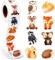 Runde Tier Aufkleber - 500 Stück Belohnungsaufkleber, Animal Sticker Rolle, Cartoon Tiermuster für Kinder