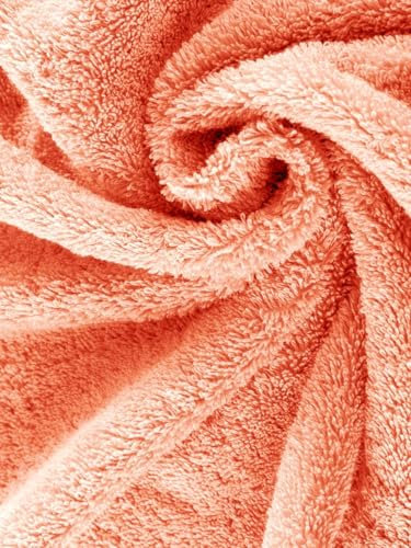 herzbach home Luxus Saunatuch 80 x 200 cm (Coral) – Großes, weiches & saugstarkes Saunahandtuch in Bester Qualität – 100% natürliche Baumwolle