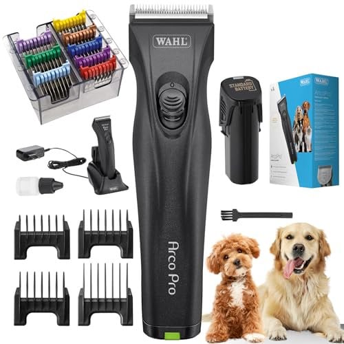 Agrarzone Edition Moser Arco Pro Hundeschermaschine 1 Akku - mit Aufsteckkamm Set - Schermaschine Hund mit hervorragender Leistung - Rasierer, Trimmer, Tierhaarschneider & Katzen